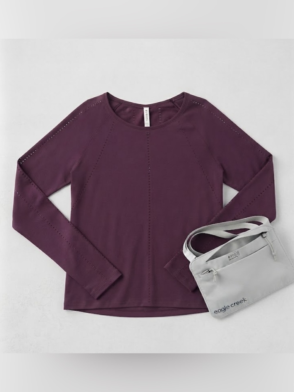 Athleta Long Sleeve Performance Top - Plum and Fanny pack bundle